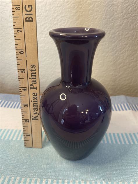 Vintage Rossini Empoli Style Cased Purple Glass Vase Heavy Bottle