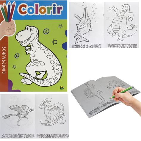 Kit Coleção 06 Livros de Colorir Infantil 84 Páginas Incríveis Pintar ...