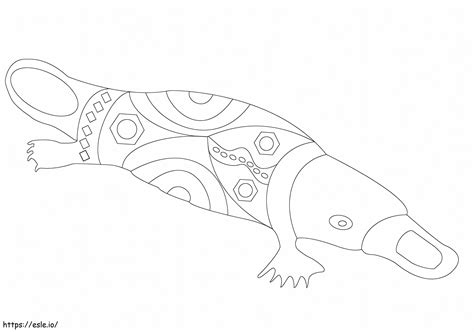 Aboriginal Art Platypus Coloring Page