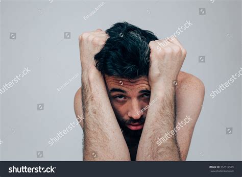 Helpless Naked Man Covered His Face Stock Photo Edit Now 352517579 Shutterstock