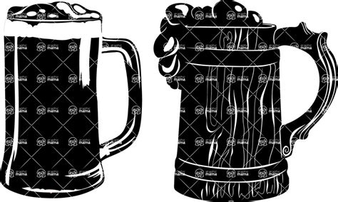 Vector Silhouettes Mega Bundle 1000 Graphics Vector Beer Mug
