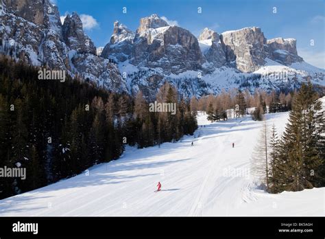 Sella Ronda ski area, Val Gardena, Sella Massif range of mountains ...