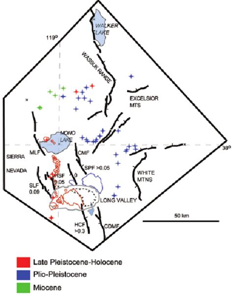 Regional tectonic setting of Long Valley caldera, CA/NV. The caldera ...