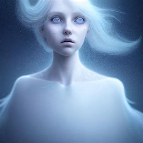 A Ghost Girl Drifting Through The Fog Transparent Openart