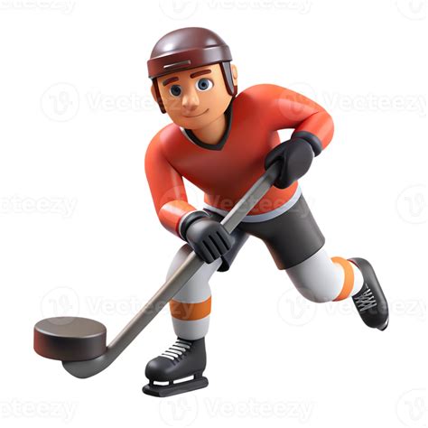 3d Hockey Player 53095980 Png