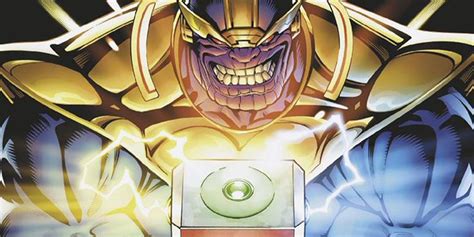 Thanos Infinity Stone Powered Mjolnir Is The Mad Titans Ultimate Weapon