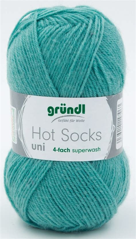 Gründl Hot Socks Uni g Sockenwolle fach Sockenwolle Wolle Garne Strickmaus Jasmine