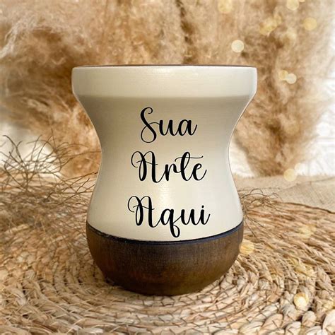 Cuia De Chimarr O Madeira Nude Fosca Personalizada La O Velho