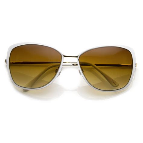 Elegant Oversize Square Cat Eye Metal Sunglasses Zerouv