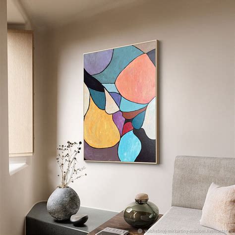 Интерьерная картина маслом на холсте абстракция Большие картины в ...