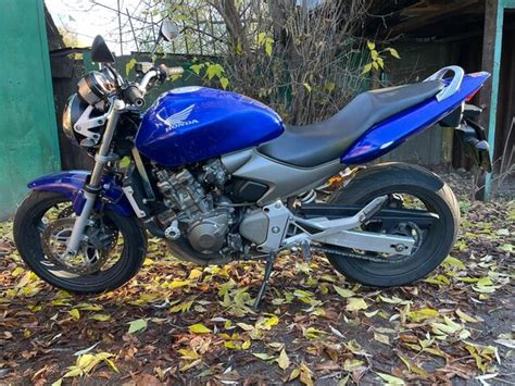 Купить б у Honda CB 600F Hornet карбюратор 6 передач в Москве синий naked bike 2003 года на