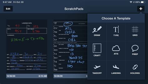 How To Use Foreflights New Scratchpad Templates Ipad Pilot News