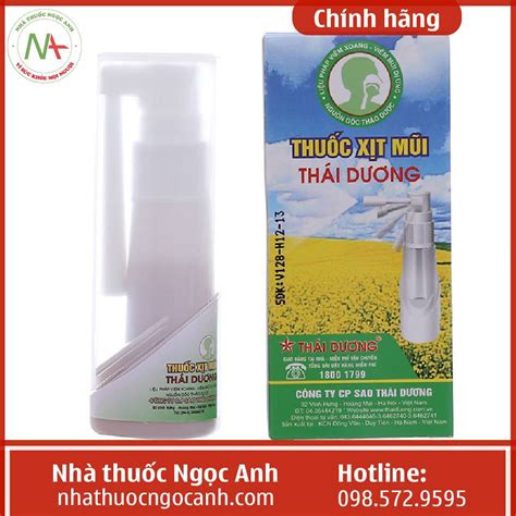 thuoc xit mui thai duong  tot khong gia bao nhieu mua  dau