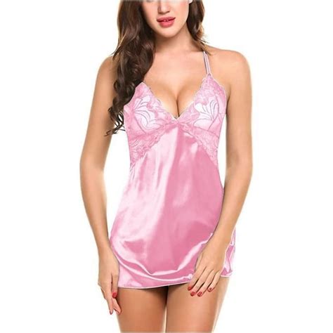 Nightdress Mesh Set Sling Nightgown Sexy Home Lingerie Pyjama Lingeries Couleurs Multiples
