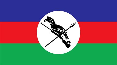 Flag of the Chin National Defense Force fighting against the military junta in Myanmar : r ...