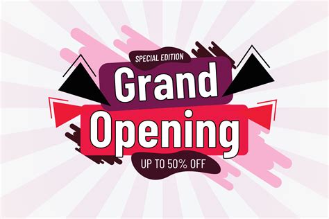 Grand Opening Promotion With Special Offer 21471041 Vector Art At Vecteezy