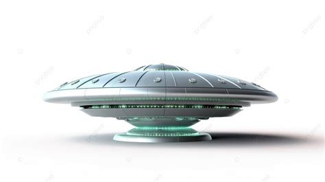 흰색 배경에 대해 Ufo 개념 외계 우주선 또는 비행 접시의 3d 렌더링 비행 접시 외계인 배 유포 배경 일러스트 및 사진