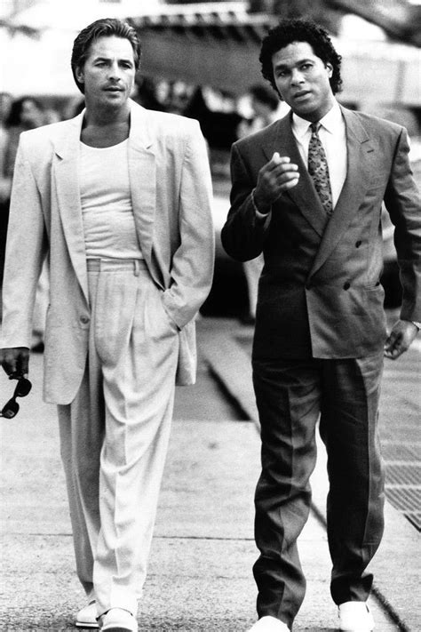 Miami Vice Don Johnson And Philip Michael Thomas 1980s Miami Vice