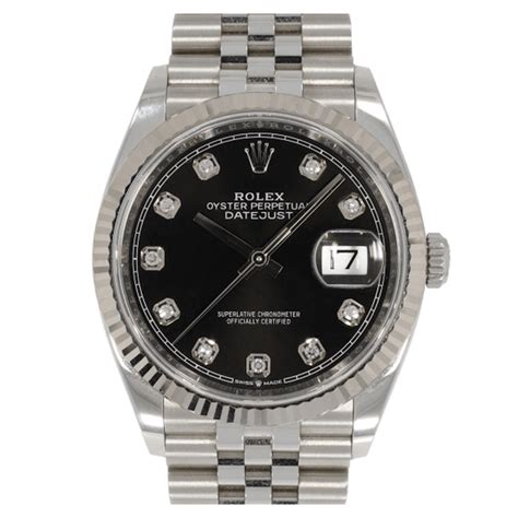 Silver Rolex Black Face Uk