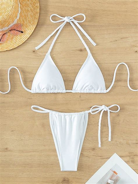 Halter Triangle Tie Side Bikini Swimsuit Artofit