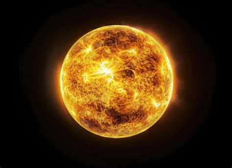 glowing sphere  plasma  sun premium ai generated image