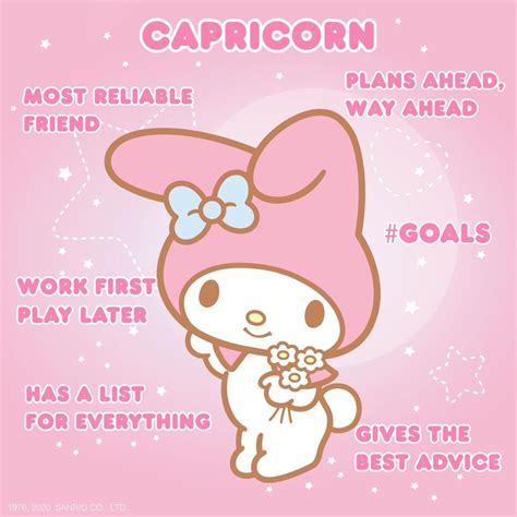 Sanrio on Instagram: “Did you know #MyMelody is a #Capricorn? ♑ Drop a ...