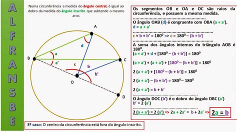 Teorema Do Ângulo Inscrito - Benedito ETP 2010: Teorema do ângulo inscrito na circunferência