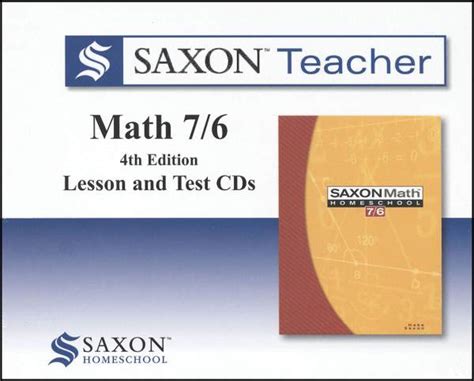 Saxon Teacher For Math 76 4th Edition Cd Rom Set Saxon Publishers