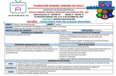 Planeacion Didactica Semana Sexto Grado Primaria Hot Sex