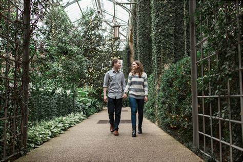 Longwood Gardens Holiday Engagement Session Chadds Ford Engagement