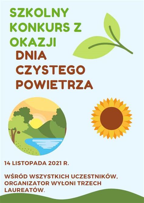 Konkurs Dzie Czystego Powietrza Szko A Podstawowa W Dro Kach