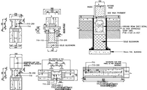 Wall section detail dwg file