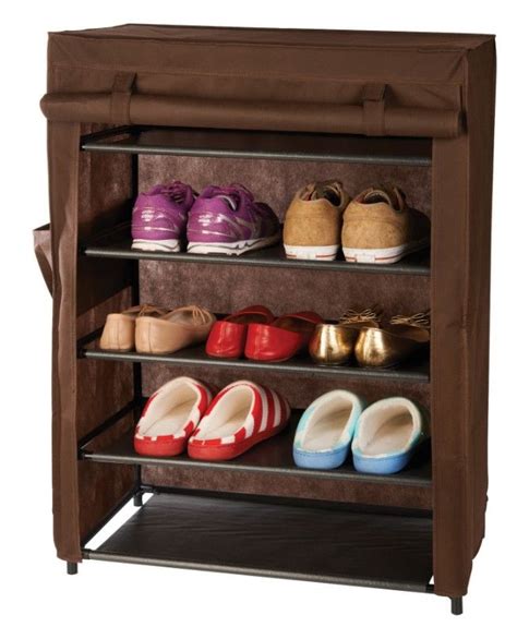 Тканевый шкаф для обуви Axintia 60x30x88 см Brown New