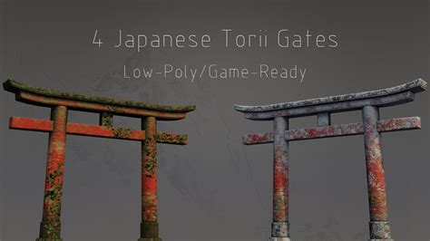 Torii Gates 4 Japanese Shrine Gates 4 3d Model 1