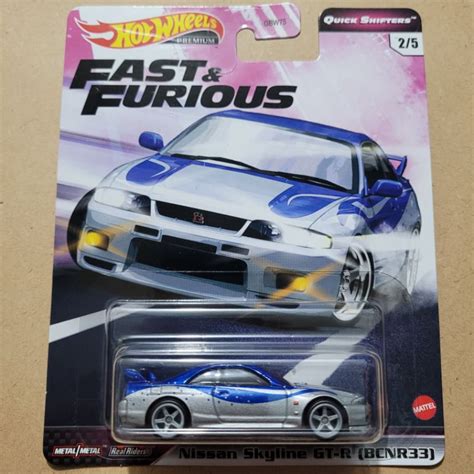 Jual Hot Wheels Premium Nissan Skyline Gt R Bcnr Fast Furious Silver Blue R Shopee