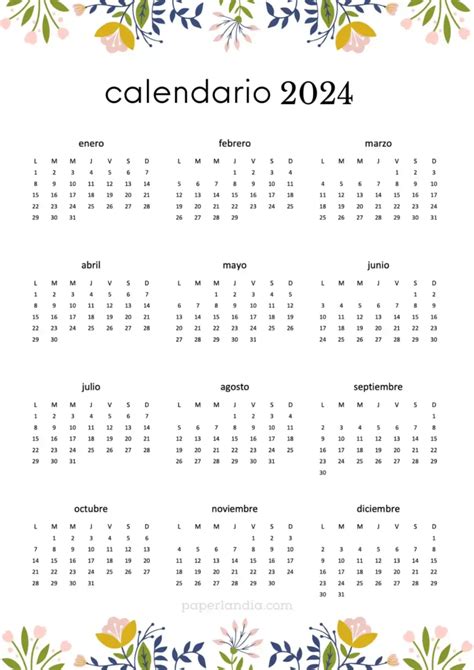 Calendario 2024 Para Imprimir Pdf Gypsy Kellina