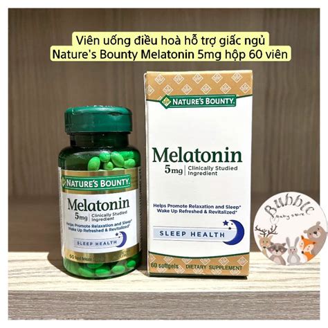 Viên uống hỗ trợ giấc ngủ Natures Bounty Melatonin 5mg 60 viên