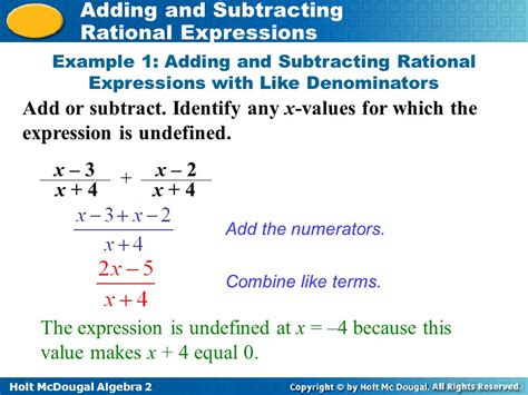 Adding Rational Expressions