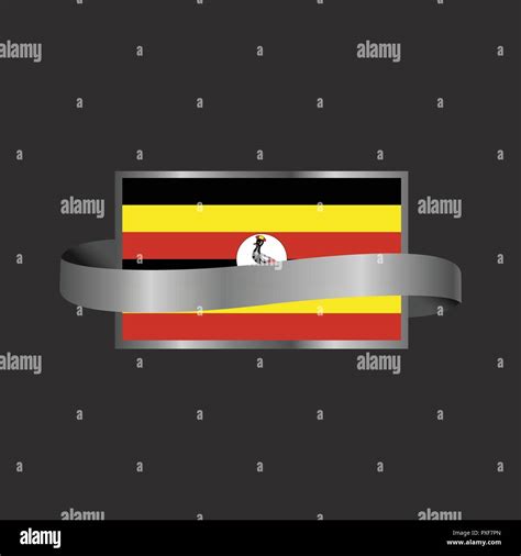 Uganda Flag Ribbon Banner Design Stock Vector Image And Art Alamy