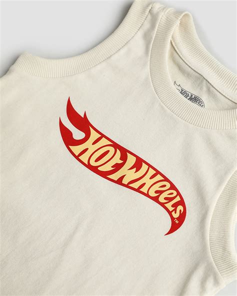 Riachuelo Regata Infantil Hot Wheels Munhequeiras A Bege Mattel