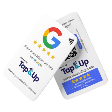 Carte NFC Avis Google Boostez Vos Avis En Ligne Tap Up