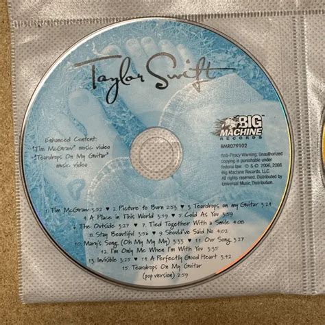 Taylor Swift Self Titled Album Cd 2006 Big Machine Records 6104