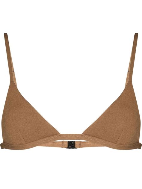Matteau Petite Triangle Bikini Top In Brown ModeSens
