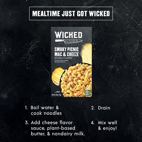 Buy Wicked Kitchen Vegan Mac And Cheese Smoky Picnic 12 Pack Mac N Cheeze Smoky Saucy