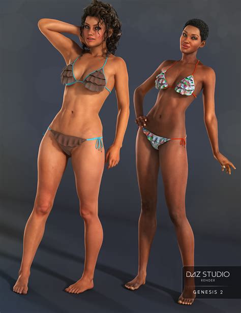 Frilly Triangle Bikini For Genesis Female S Daz D