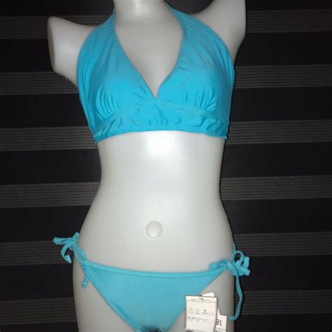 Sky Blue Bikini Set Women S Fashion Swimwear Bikinis Swimsuits On Carousell