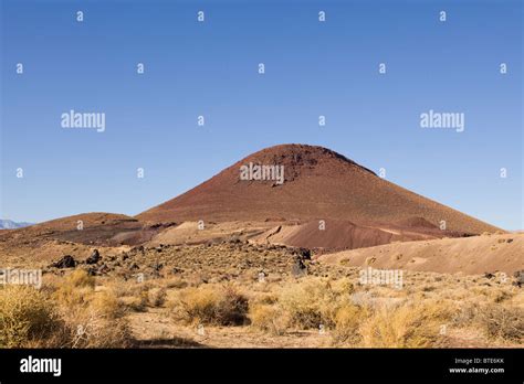 Desert volcano cinder cone - California, USA Stock Photo - Alamy