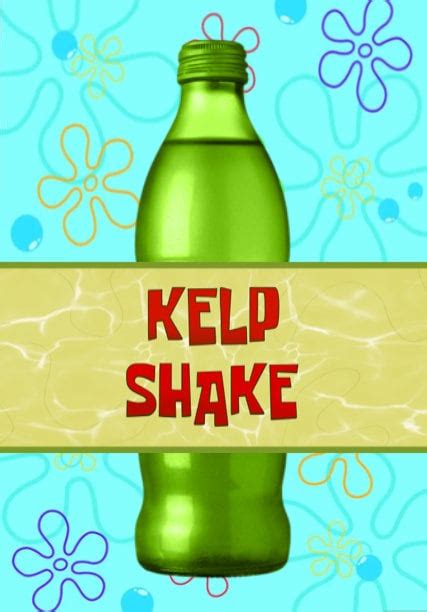 Printable Kelp Shake Drink Label Pack - Etsy