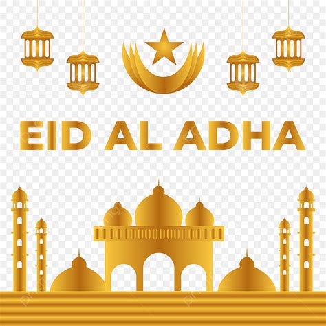 Eid Al Adha Vector Design Images Luxury Golden Eid Al Adha Png Png