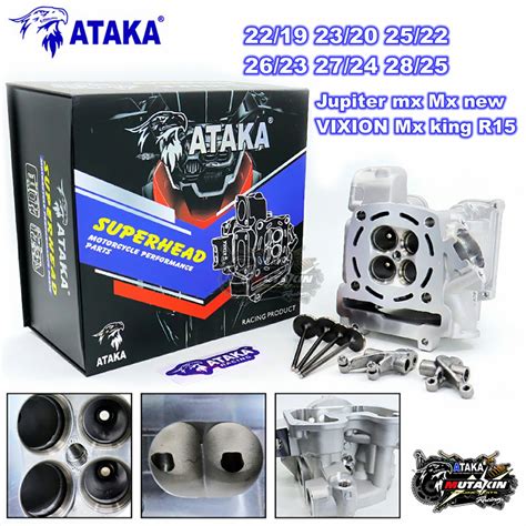 Jual ATAKA Racing Super Head CYLINDER Klep RRA 19 22 23 26 24 27 25 28